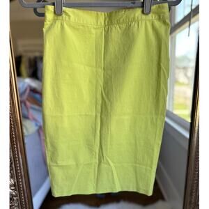 Y2K Dolce & Gabbana D&G Lime Green Knee Length Skirt | Size 26/4